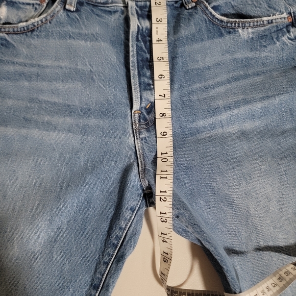 Mother Superior High Waisted Hoover Wash Distressed Straight Leg Jeans Size 32 - Picture 13 of 15